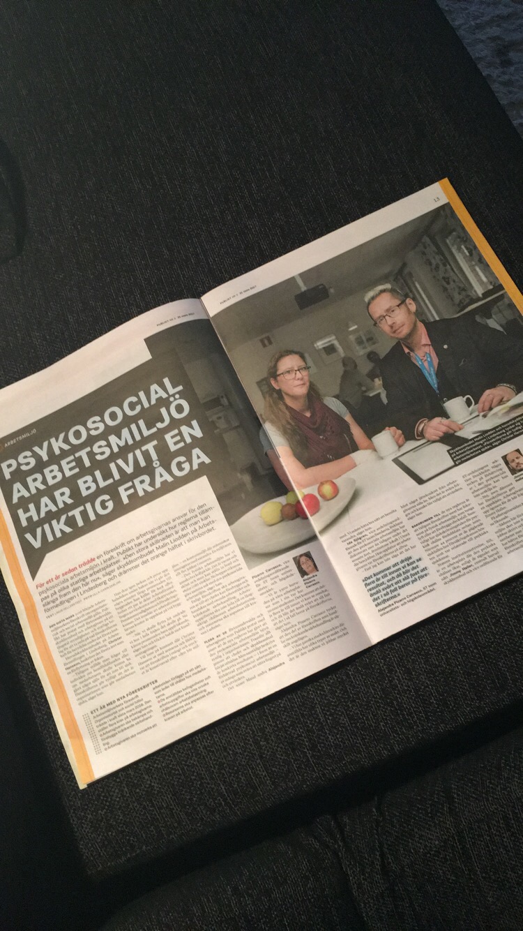 Ett år med organisatorisk arbetsmiljö.